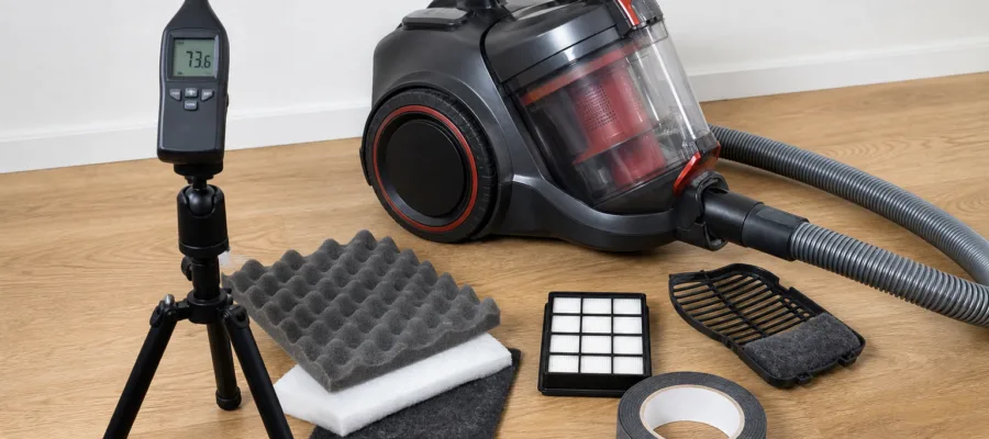 Staubsauger ohne Beutel Geraeuschpegel messen und mit DIY-Massnahmen senken